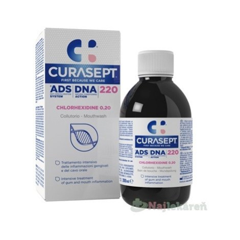 CURASEPT ADS 220 DNA 0,2% ústna voda 200 ml