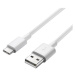 PremiumCord Kábel USB 3.1 C/M - USB 2.0 A/M, rýchle nabíjanie prúdom 3A, 2m, biela