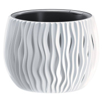 Kvetináč SANDY Bowl 240, 238x161 mm, biela, vložka