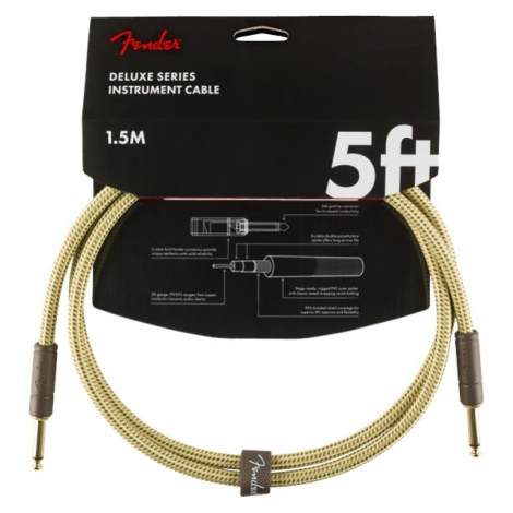 Fender Deluxe Series 5' Instrument Cable Tweed