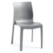 Sivá plastová záhradná stolička Emma - Rojaplast