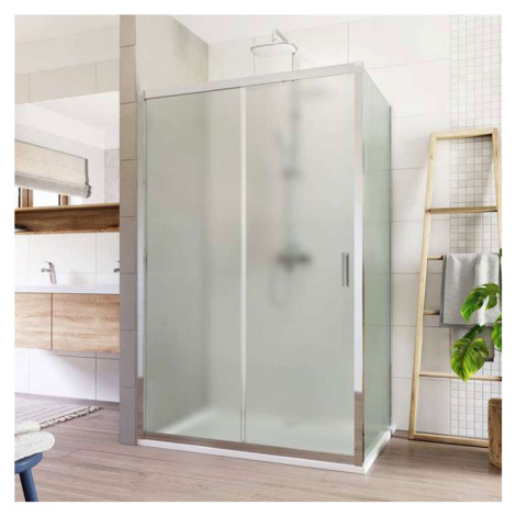 Mereo Sprchovací kút, Lima, obdĺžnik, zasúvací, 120x80 cm, chróm ALU, sklo Point CK85422K