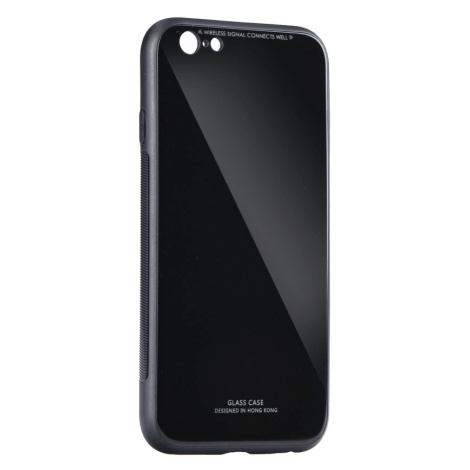 Plastové puzdro Glass case pre Samsung Galaxy J4 Plus čierne