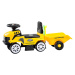 mamido Detské odrážadlo traktor Truck s prívesom žltej