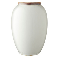 Krémovobiela kameninová váza Bitz, výška 25 cm