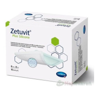 ZETUVIT Plus Silicone kompres sterilný (8x8cm) 10ks