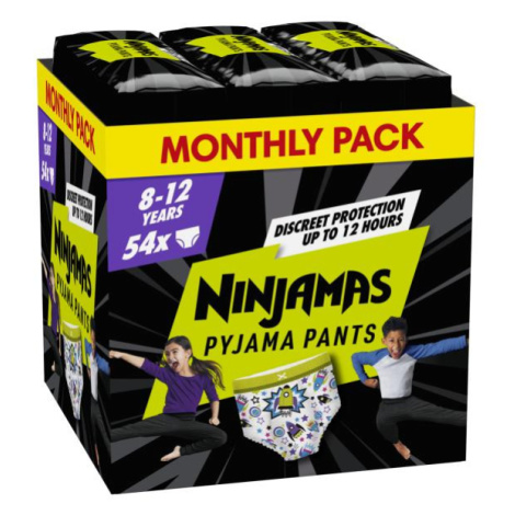 PAMPERS Nohavičky plienkové Ninjamas Pyjama Pants Kosmické lode, 54 ks, 8 rokov, 27kg-43kg