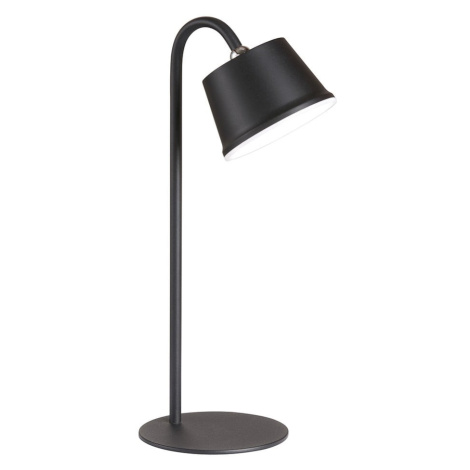 Čierna LED stolová lampa s kovovým tienidlom (výška 34 cm) Voet – Fischer &amp; Honsel FISCHER & HONSEL