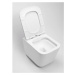 DEANTE Podstavný rám, pre závesné WC misy + SLIM tlačidlo bílé  + WC REA Raul Rimless + SEDADLO 