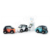 Drevené elektromobily Smart Car Set Tender Leaf Toys s nabíjacou stanicou a 3 autíčkami od 18 me