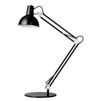 Midgard pružinová stolová lampa, podstavec, čierna