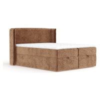 Oranžová boxspring posteľ s úložným priestorom 160x200 cm Passion – Maison de Rêve