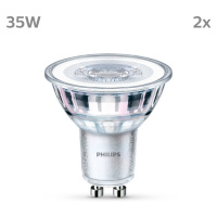 Philips LED GU10 3,5W 255lm 827 číra 36° 2 ks