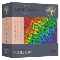 Trefl Drevené puzzle 501 - Dúhové motýle