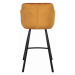 LuxD Dizajnová barová stolička s podrúčkami Giuliana 100 cm horčicový zamat