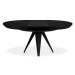 Čierny rozkladací stôl z dubového dreva Windsor & Co Sofas Magnus, ø 120 cm