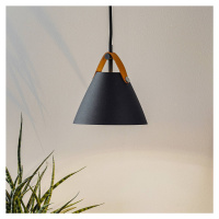 Závesná lampa Strap, Ø 16,5 cm, čierna