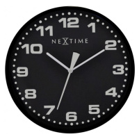 Nástenné hodiny 3053zw Nextime Dash Black 35cm