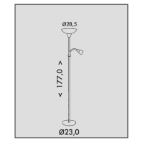 Stojaca lampa Ecolite Duha LF34-ZLU/CHR žltá