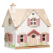 Drevený vidiecky domček pre bábiku Cottontail Cottage Tender Leaf Toys 13 dielov so štýlovým ret