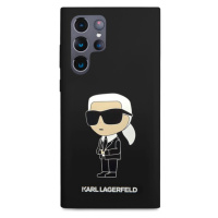 Karl Lagerfeld Liquid Silicone Ikonik NFT Zadný Kryt pre Samsung Galaxy S23 Ultra Black