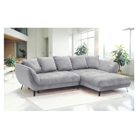 Livetastic ROHOVÁ SEDAČKA, textil, sivá, svetlosivá