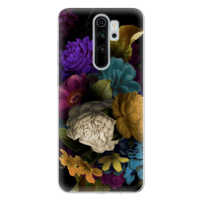 Odolné silikónové puzdro iSaprio - Dark Flowers - Xiaomi Redmi Note 8 Pro