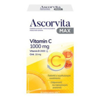 ASCORVITA MAX vitamín C, D a zinok 30 TBL