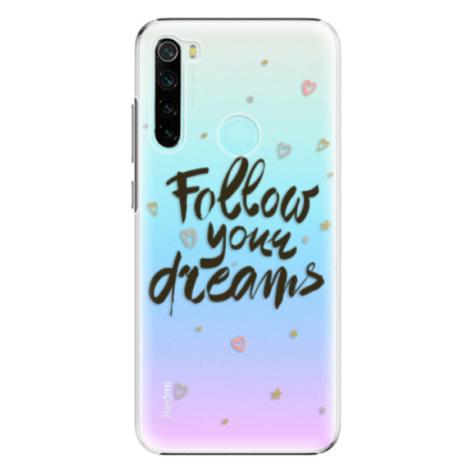 Plastové puzdro iSaprio - Follow Your Dreams - black - Xiaomi Redmi Note 8