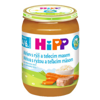 HIPP BIO Mrkva s ryžou a teľacím mäsom 190 g