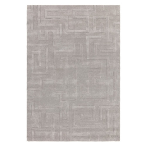 Svetlosivý vlnený koberec 200x290 cm Maze – Asiatic Carpets