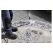 Kusový koberec Twin Supreme 104138 Blue/Cream kruh – na ven i na doma - 200x200 (průměr) kruh cm
