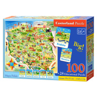 mamido Castorland Puzzle Mapa Poľska 100 dielikov a kvíz