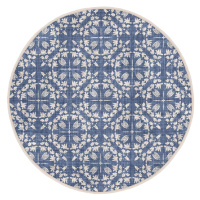 Modrý prateľný okrúhly koberec vhodný pre robotické vysávače ø 100 cm Comfort – Mila Home