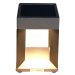 Solárna stolná LED Teckalu, čierna/svetlé drevo