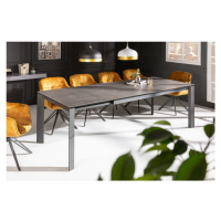 Estila Moderný jedálenský stôl Antan v antracitovom sivom prevedení s keramickou doskou a kovovo