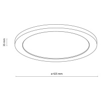 Panel Aqua LED, buk, Ø 42,5 cm, 36 W