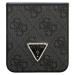 Guess 4G PU Leather Triangle Zadný Kryt pre Samsung Galaxy Z Flip 5 Black