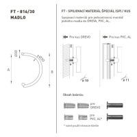 FT - MADLO kód 816 O 30 mm SP ks CIM - čierna matná (FNO) 350 mm O 30 mm