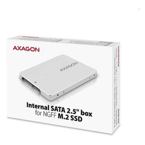 AXAGON RSS-M2SD SATA - M.2 SSD SATA, up to 80mm SSD, ALU body