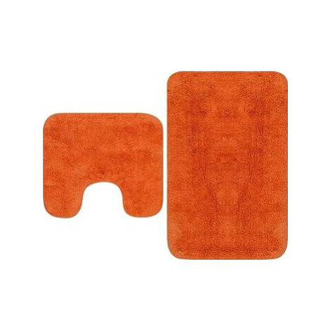 Sada kúpeľňových predložiek 2 kusy textilná oranžová SHUMEE