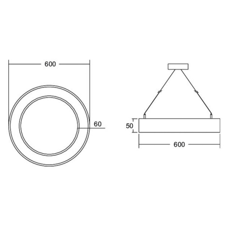 BRUMBERG Biro Circle Ring5 direct Ø 60 cm DALI biela 840