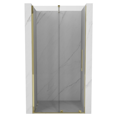 MEXEN/S - Velár posuvné sprchové dvere 110, transparent, zlatá 871-110-000-01-50