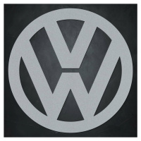 Drevený obraz - Znak loga Volkswagen, Strieborná
