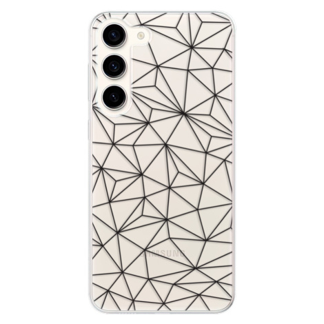 Odolné silikónové puzdro iSaprio - Abstract Triangles 03 - black - Samsung Galaxy S23+ 5G