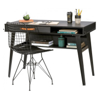 Jednoduchý písací stôl nebula - šedá/čierna