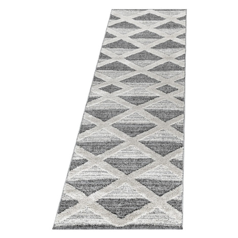 Sivý behúň 80x250 cm Pisa – Ayyildiz Carpets