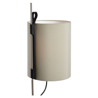 Magnetická stojacia lampa, Ø 25 cm, khaki, čierny dub