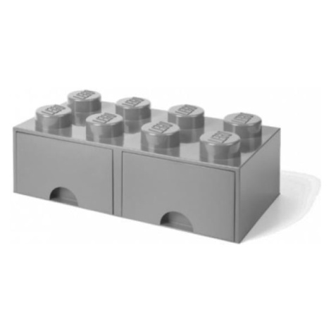 LEGO® úložný box 8 - so zásuvkami šedá 250 x 500 x 180 mm