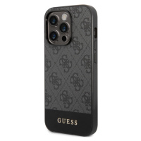 Plastové puzdro Guess na Apple iPhone 14 Pro GUHCP14LG4GLGR 4G Stripe sivé